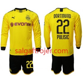 Borussia Dortmund Fodboldtrøjer Pulisic 22 Børn Hjemmebanesæt 2019/20 Langærmet